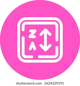 Alphabetical order Line vector Icon Design