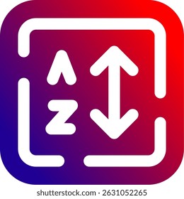 Alphabetical order Line vector Icon Design