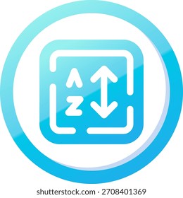 Línea de Orden alfabético Vector Icon Design