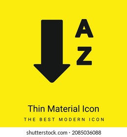 Alphabetical Order From A To Z minimal bright yellow material icon