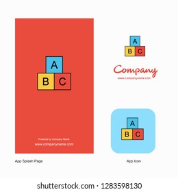 Alphabets blocks Company Logo App Icon and Splash Page Design. Creative Business App Design Elements