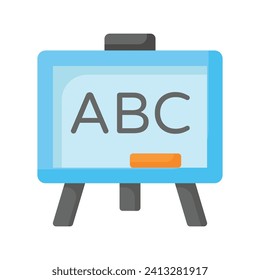 Alphabets of board, icon of class board, school board, english class