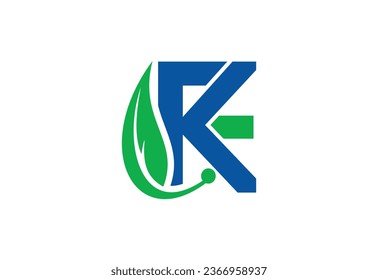 Alphabets FK letter logo design with creative sign, Vector illustration