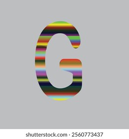 Alphabets G and Numbers icons vector