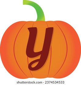 Alfabetos Icono vector de calabaza de Halloween. Diseño de iconos planos. Fondo transparente de calabaza de Halloween.