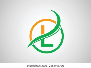 Logo de la letra L inicial de los alfabetos con swoosh creativo, concepto de diseño vectorial
