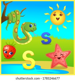 alphabets learning for kids with different objects