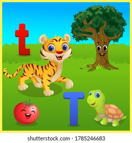 alphabets learning for kids with different objects