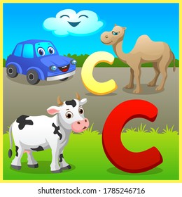 alphabets learning for kids with different objects