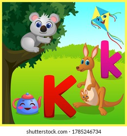 alphabets learning for kids with different objects