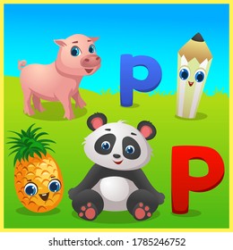 alphabets learning for kids with different objects
