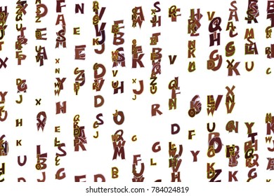 Alphabets letters abstract colorful background, texture or backdrop. Cartoon style vector.