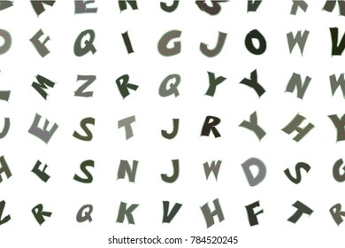 Alphabets letters abstract colorful background, texture or backdrop. Cartoon style vector.