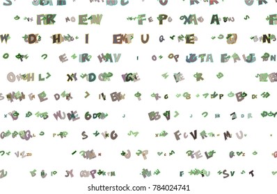 Alphabets letters illustrations background abstract, colorful texture. Cartoon style vector.