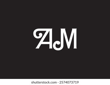 AM Alphabets Letters Logo Monogram