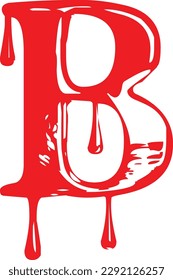 Alfabetos Estilo de gota de sangre del logotipo