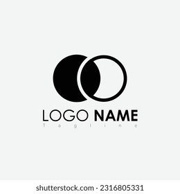 Alphabets symboles de conception logo initiales R G 9 K triangle cercle carré affaires plat simple 