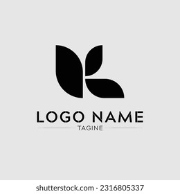 Alphabets logotipo diseño símbolos iniciales R G 9 K triángulo cuadrado círculo empresarial plano limpio simple 