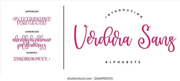 Verdura Sans Vector Alphabet Font � Clean Modern Sans Serif Tipografía para Branding, Editorial, Logos, Posters, y Diseño Creativo