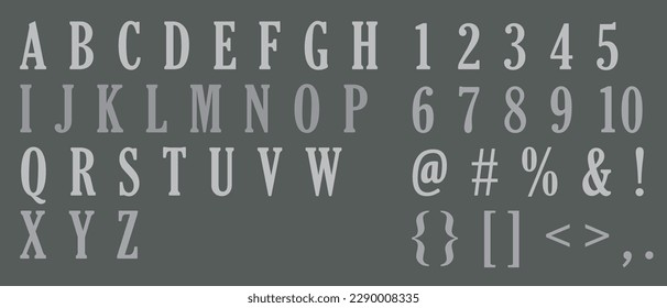 Alphabets, Numbers, Symbols, Numericals, Typography