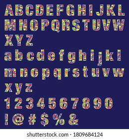 Exotic Font Vector Decorated Alphabet Letters Stock Vector (Royalty ...