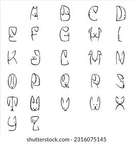 Alphabets vector floral creative and modern style 26 letters alphabets and 10 numbers