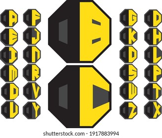 Alphabets vectors editable letters logo