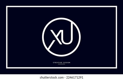 Alphabets XU or UX Logo icon Monogram	