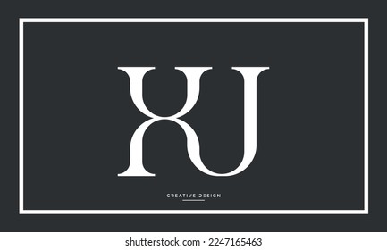 Alphabets XU or UX Logo icon Monogram	