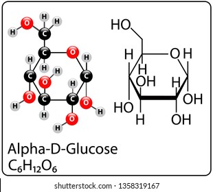 Alpha-D-Glucose Molecule Structure