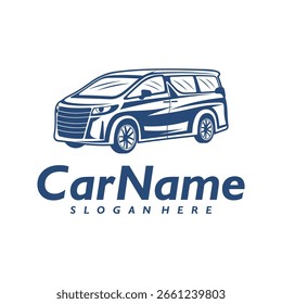 Vector de diseño de logotipo de coche Alphard. Ilustración de Plantilla de coche de Silhouette Alphard