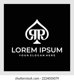 Alphbet RR logo design for business or company brands.Vector illustration logo design.