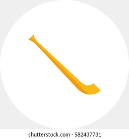 Alphorn vector icon