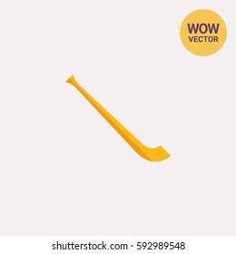 Alphorn vector icon