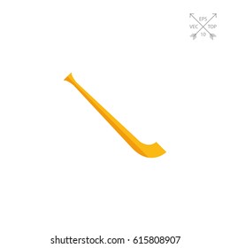 Alphorn vector icon