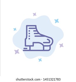 Alpine, Arctic, Canada, Ice Skates, Scandinavia Blue Icon on Abstract Cloud Background