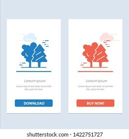 Alpine, Arctic, Canada, Pine Trees, Scandinavia  Blue and Red Download and Buy Now web Widget Card Template
