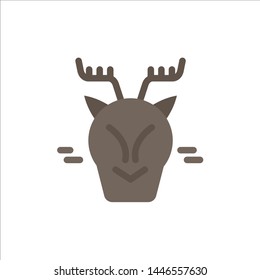 Alpine, Arctic, Canada, Reindeer  Flat Color Icon. Vector icon banner Template