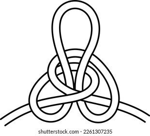 Alpine butterfly loop. Vector outline icon.