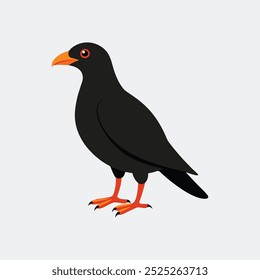 Ilustração de arte vetorial Alpine Chough