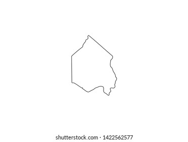Alpine county outline map California region USA