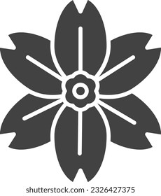 Alpine Forget Me Not Icon image. Suitable for mobile application.