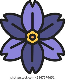Alpin Vergiss mich nicht das Symbol Bild. Geeignet für mobile Anwendungen.