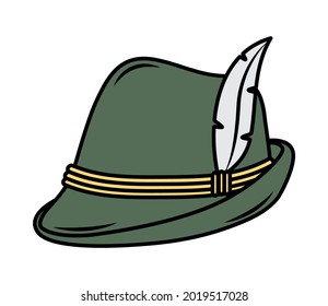 Alpine Hat Icon On White Background