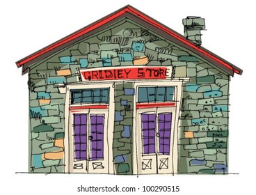 alpine hotel - cartoon