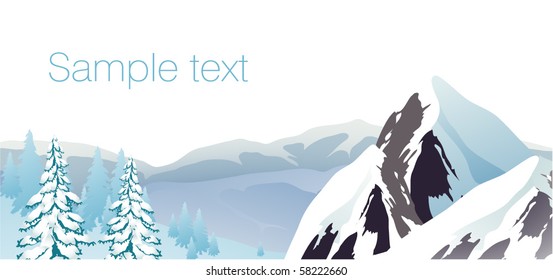 Snowy Alpine Trees Stock Vectors Images Vector Art Shutterstock