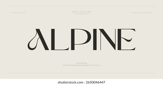 Alpine modern creative minimal alphabet small letter logo design