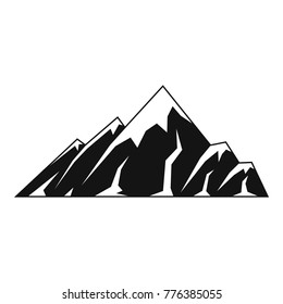 Alpine mountain icon. Simple illustration of alpine mountain vector icon for web