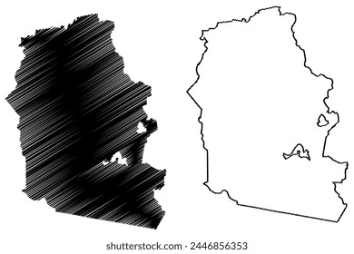 Alpine Shire (Commonwealth of Australia, Victoria state, Vic) map vector illustration, scribble sketch Alpine Shire Council map