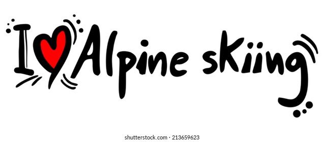 Alpine skiing love